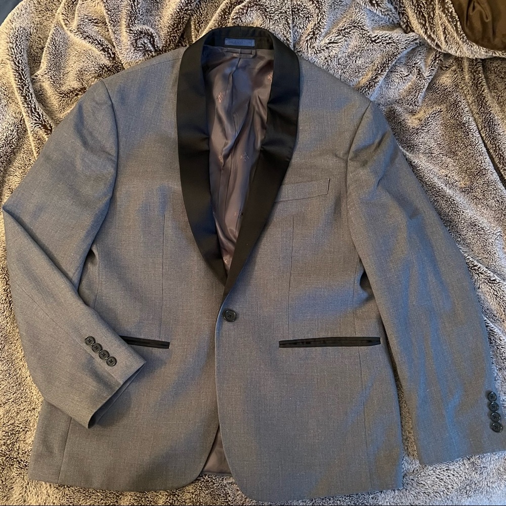 Macy’s Mens Collection Gray Blazer with Satin Collar
